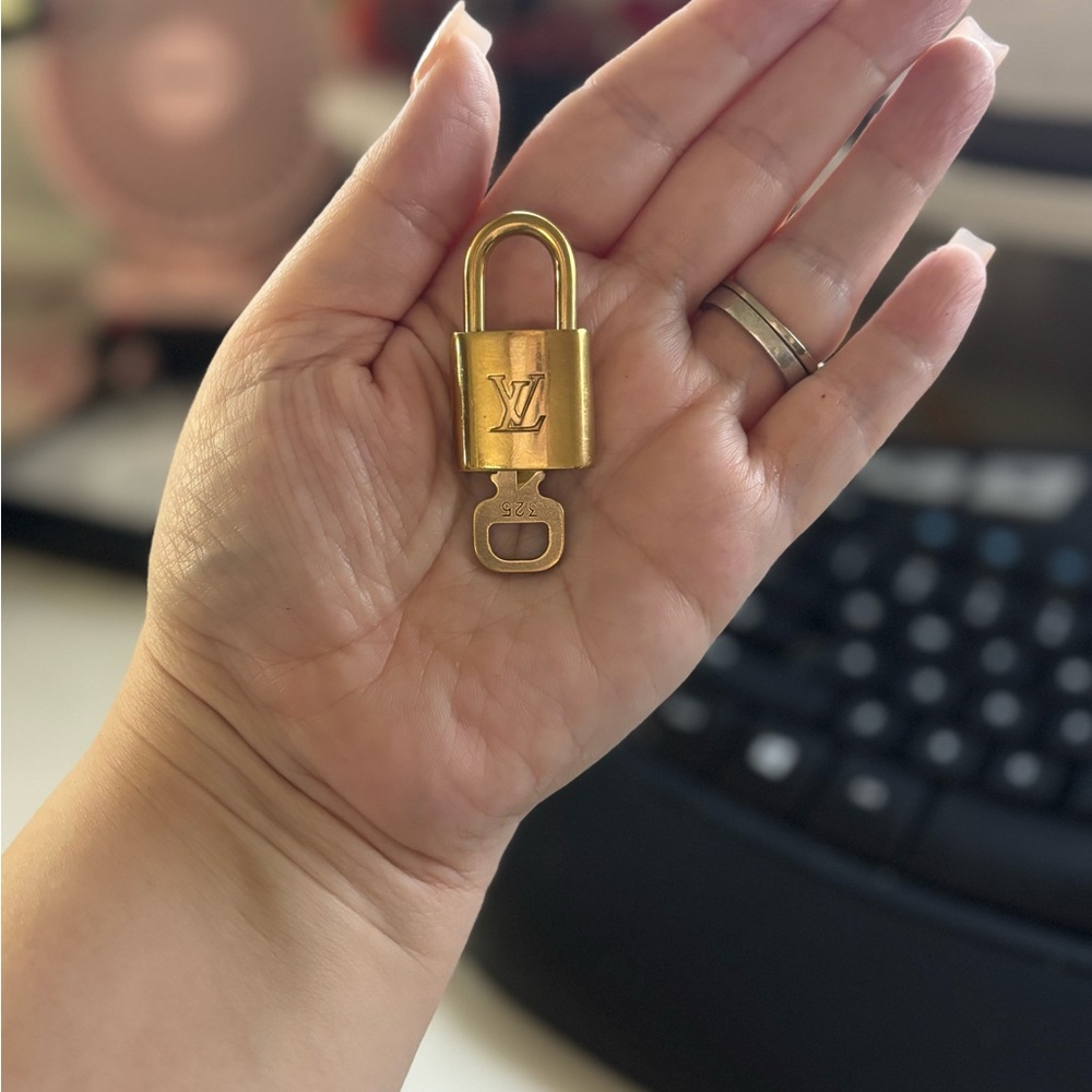 Louis Vuitton Gold Lock and Key Set